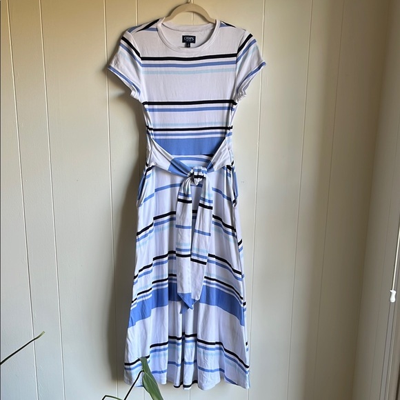 Chaps Dresses & Skirts - Chaps Women’s Cotton Blue & White Striped Coastal Beach Preppy Maxi Dress Sz S